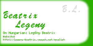 beatrix legeny business card