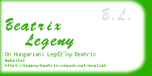 beatrix legeny business card